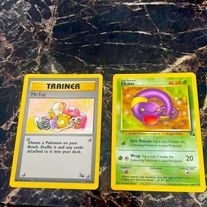 Ekans & Mr. Fuji Pokémon cards